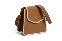 Lucky Bees Bolso Bandolera Camel y Crema